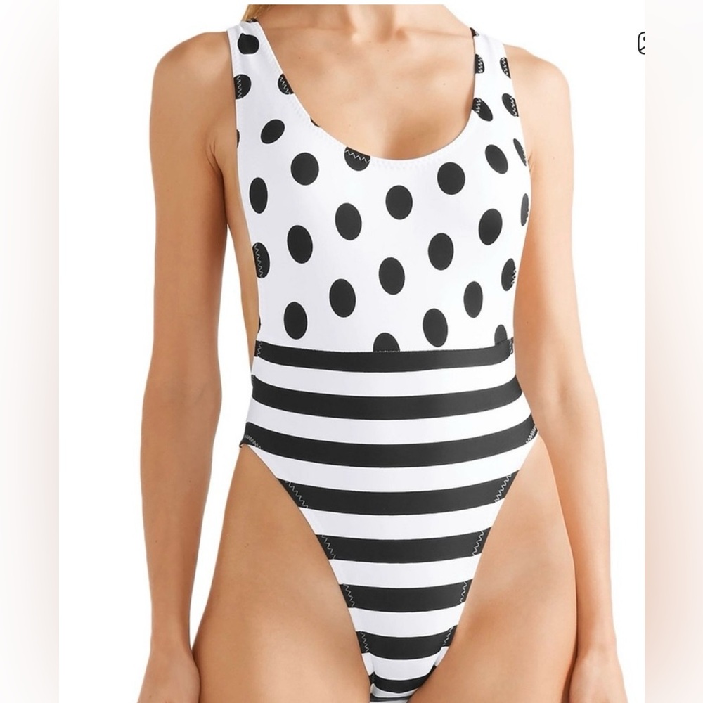 Norma Kamali Spliced Marissa Swimsuit XS NWT
